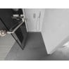 Mexen Kioto+ L Duschwand mit Regal Walk-in 70 x 200 cm, schwarzer Rahmen, gebürsteter Nickel - 800-070-123-97-70