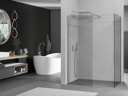 Mexen Kioto Duschwand Walk-in 130 x 70 cm, transparent, Chrom - 800-130-202-01-00-070