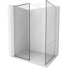 Mexen Kioto Duschwand Walk-in 90 x 90 cm, schwarzer Rahmen, weiß - 800-090-202-20-70-090