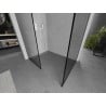 Mexen Kioto Duschwand Walk-in 150 x 90 cm, schwarzer Rahmen, weiß - 800-150-202-20-70-090