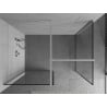 Mexen Kioto Duschwand Walk-in 70 x 70 cm, schwarzer Rahmen, Chrom - 800-070-202-01-70-070
