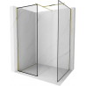 Mexen Kioto Walk-in-Duschwand 70 x 70 cm, schwarzes Muster, gold - 800-070-202-50-70-070