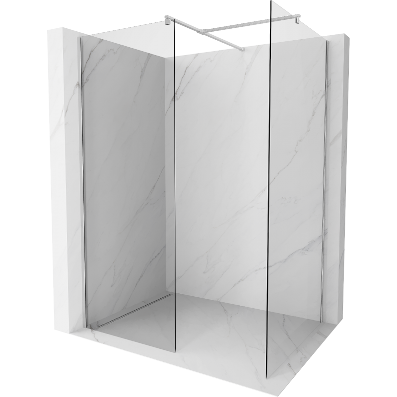 Mexen Kioto Duschwand Walk-in 155 x 110 cm, transparent, Chrom - 800-155-202-01-00-110