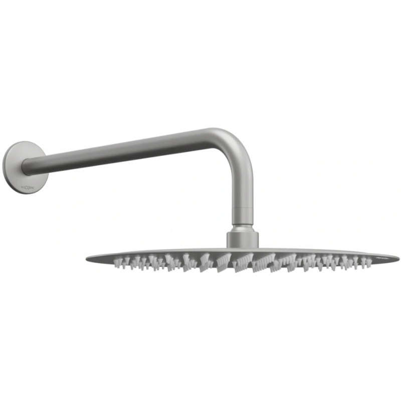Mexen Slim Regenduschkopf 30 cm mit Duscharm, Gun Gray gebürstet - 79230211-66