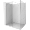 Mexen Kioto Duschwand Walk-in 85 x 80 cm, transparent, weiß - 800-085-202-20-00-080