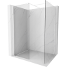Mexen Kioto Duschwand Walk-in 120 x 100 cm, transparent, weiß - 800-120-202-20-00-100