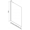 Mexen Next L Badewannenwand 1-flügelig 70 x 150 cm, transparent, schwarz - 895-070-000-03-00-70