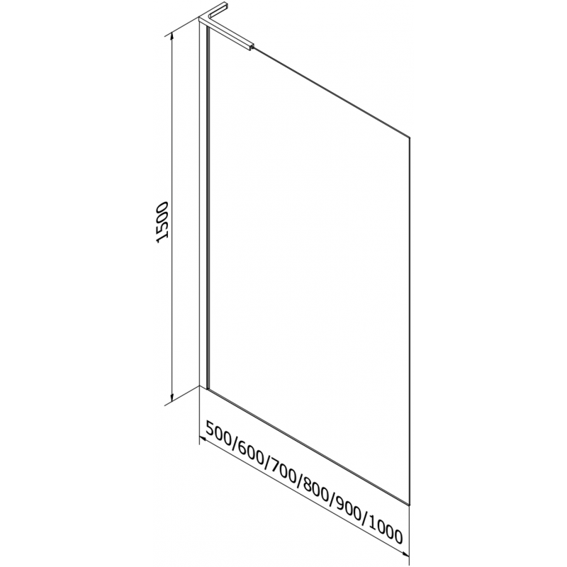 Mexen Next L Badewannenfaltwand 1-flügelig 80 x 150 cm, mattiert, weiß - 895-080-000-03-30-20