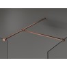 Mexen Kioto Duschwand Walk-in 100 x 70 cm, schwarzer Rahmen, gebürstetes Kupfer - 800-100-202-65-70-070