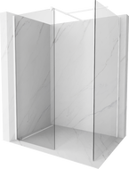 Mexen Kioto Duschwand Walk-in 145 x 90 cm, transparent, weiß - 800-145-202-20-00-090