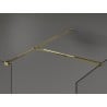 Mexen Kioto Duschwand Walk-in 85 x 70 cm, transparent, gold - 800-085-202-50-00-070