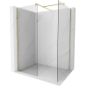 Mexen Kioto Duschwand Walk-in 95 x 80 cm, transparent, gold - 800-095-202-50-00-080