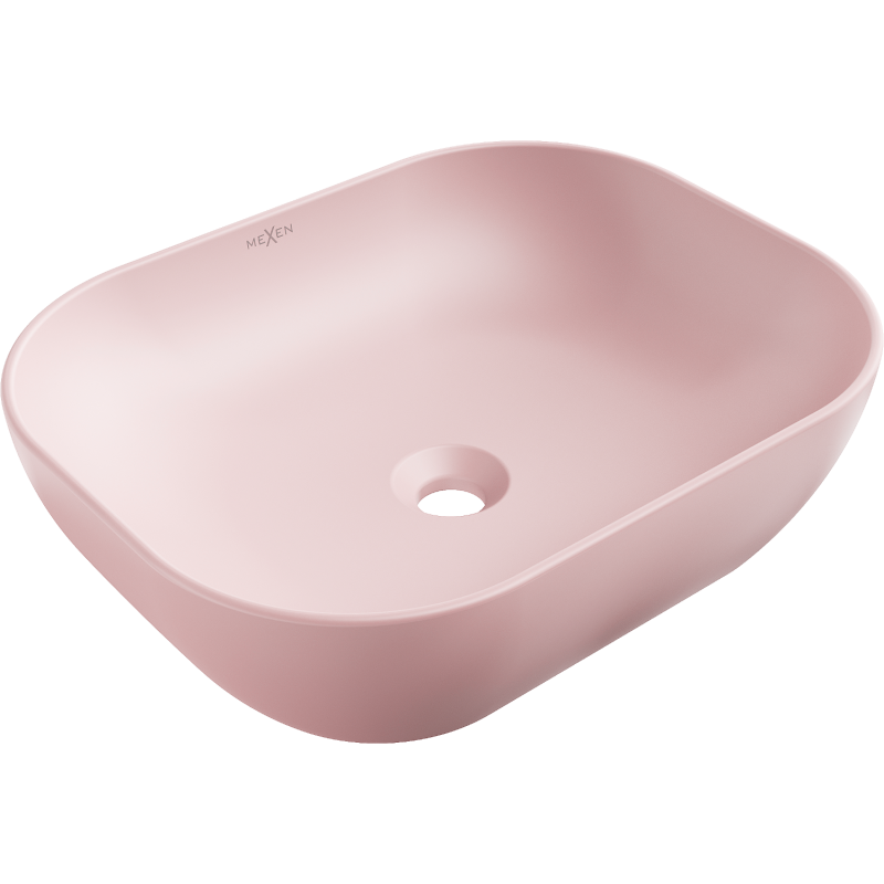 Mexen Rosa Aufsatzwaschbecken 50 x 40 cm, rosa matt - 21095044
