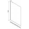 Mexen Next L Badewannenfaltwand 1-flügelig 60 x 150 cm, graphit, gebürsteter Nickel - 895-060-000-03-40-97