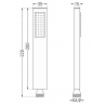 Mexen Cube DR02 Unterputz-Dusch- und Wannenarmatur mit 25 cm Regenbrause, weiß - 77503DR0225-20