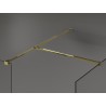 Mexen Kioto Duschwand Walk-in 110 x 105 cm, transparent, gold - 800-110-202-50-00-105
