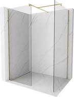 Mexen Kioto Duschwand Walk-in 120 x 115 cm, transparent, gold - 800-120-202-50-00-115