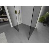 Mexen Kioto Duschwand Walk-in 150 x 85 cm, transparent, gold - 800-150-202-50-00-085