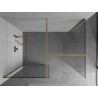 Mexen Kioto Duschwand Walk-in 150 x 110 cm, transparent, gold - 800-150-202-50-00-110