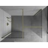 Mexen Kioto Duschwand Walk-in 155 x 90 cm, transparent, gold - 800-155-202-50-00-090