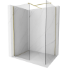 Mexen Kioto Duschwand Walk-in 155 x 110 cm, transparent, gold - 800-155-202-50-00-110