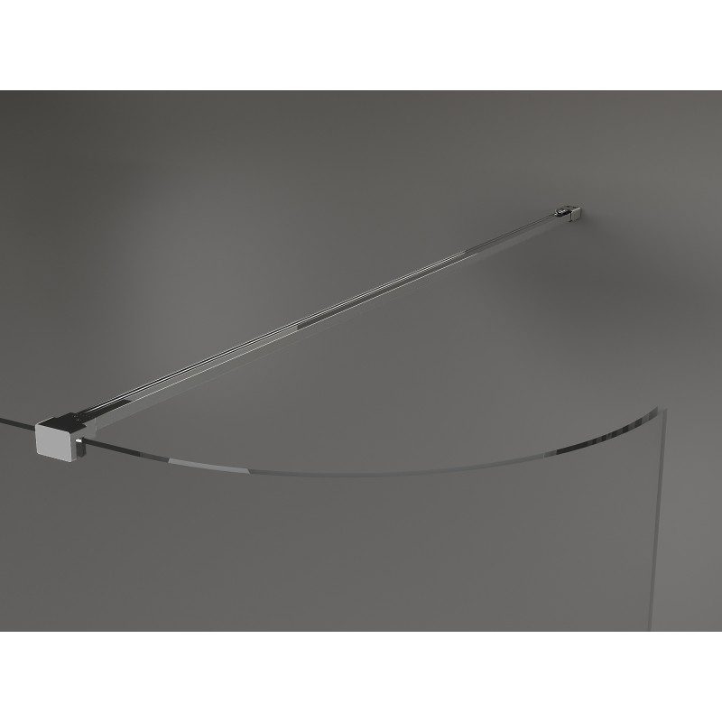 Mexen Kioto-R Abgerundete Duschwand Walk-in 110 x 200 cm, transparent 8 mm, Chrom - 800-110-101-01-06