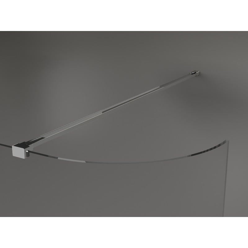 Mexen Kioto-R Abgerundete Duschwand Walk-in 150 x 200 cm, transparent 8 mm, Chrom - 800-150-101-01-06