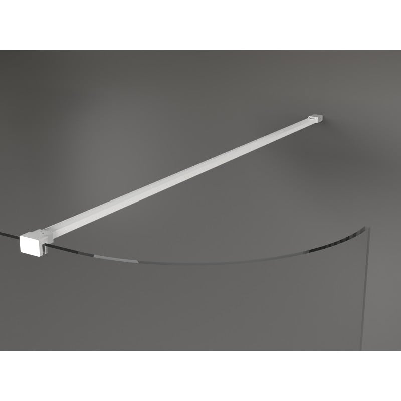 Mexen Kioto-R Abgerundete Walk-In Duschwand 90 x 200 cm, transparent 8 mm, weiß - 800-090-101-20-06