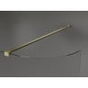 Mexen Kioto-R Abgerundete Walk-in-Duschwand 90 x 200 cm, transparent 8 mm, gebürstetes Gold - 800-090-101-55-06