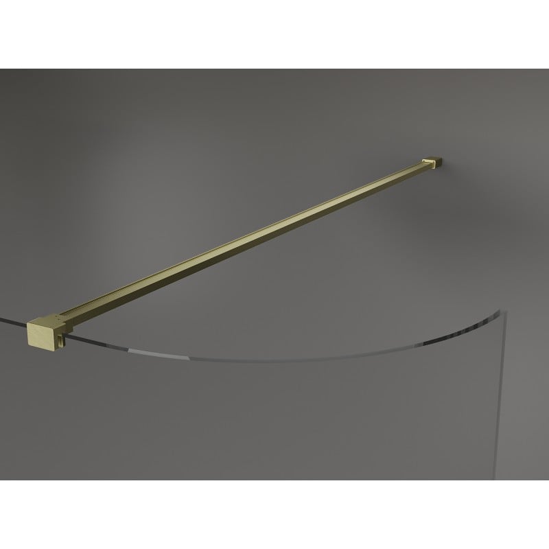 Mexen Kioto-R Runde Walk-in-Duschwand 110 x 200 cm, transparent 8 mm, gebürstetes Gold - 800-110-101-55-06