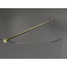 Mexen Kioto-R abgerundete Duschwand Walk-in 150 x 200 cm, transparent 8 mm, gebürstet Gold - 800-150-101-55-06