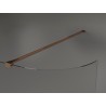 Mexen Kioto-R Abgerundete Walk-in-Duschwand 160 x 200 cm, transparent 8 mm, Roségold - 800-160-101-60-06
