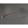 Mexen Kioto-R Gebogene Walk-in-Duschwand 120 x 200 cm, transparent 8 mm, gebürstetes Kupfer - 800-120-101-65-06