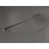 Mexen Kioto-R Abgerundete Walk-in Duschwand 90 x 200 cm, transparent 8 mm, gebürstetes Gun Gray - 800-090-101-66-06