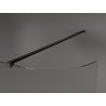 Mexen Kioto-R Abgerundete Duschwand Walk-in 120 x 200 cm, transparent 8 mm, schwarz - 800-120-101-70-06