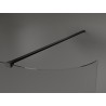Mexen Kioto-R abgerundete Duschwand Walk-in 110 x 200 cm, transparent 8 mm, schwarz - 800-110-101-70-06