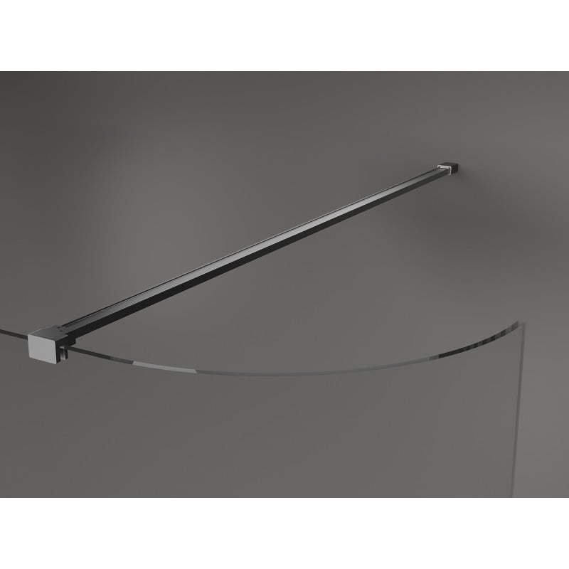 Mexen Kioto-R abgerundete Duschwand Walk-in 160 x 200 cm, transparent 8 mm, Gun Metal - 800-160-101-95-06