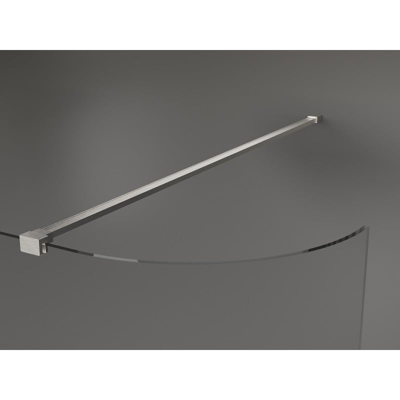 Mexen Kioto-R Abgeschirmte Walk-in-Duschwand 160 x 200 cm, transparent 8 mm, gebürsteter Nickel - 800-160-101-97-06