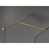 Mexen Kioto Duschwand Walk-in 105 x 80 cm, transparent, gebürstetes Gold - 800-105-202-55-00-080