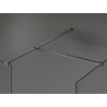 Mexen Kioto Duschwand Walk-in 150 x 70 cm, schwarzer Rahmen, gebürstetes Gun Gray - 800-150-202-66-70-070