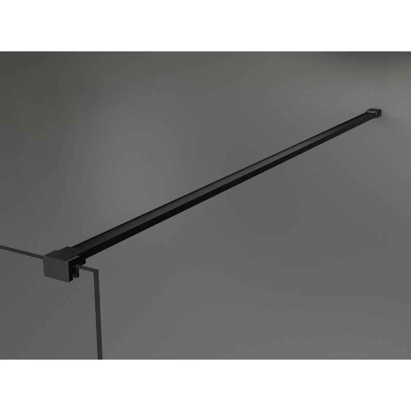 Mexen Kioto Duschwand Walk-in 70 x 200 cm, schwarzer Rahmen 8 mm, schwarz - 800-070-101-70-70