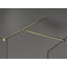 Mexen Kioto Duschwand Walk-in 130 x 80 cm, transparent, gold gebürstet - 800-130-202-55-00-080