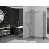 Mexen Kioto Duschwand Walk-in 140 x 100 cm, transparent, gebürstetes Gold - 800-140-202-55-00-100