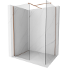 Mexen Kioto Duschwand Walk-in 120 x 80 cm, transparent, Roségold - 800-120-202-60-00-080