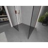 Mexen Kioto Duschwand Walk-in 155 x 90 cm, transparent, Roségold - 800-155-202-60-00-090