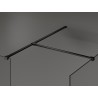 Mexen Kioto Duschwand Walk-in 85 x 80 cm, transparent, schwarz - 800-085-202-70-00-080