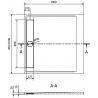 Mexen Amon rechteckige SMC-Duschwanne 100 x 90 cm, weiß - 4F109010