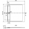 Mexen Amon quadratische Duschwanne SMC 100 x 100 cm, weiß - 4F101010