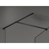 Mexen Kioto Duschwand Walk-in 135 x 80 cm, transparent, schwarz - 800-135-202-70-00-080