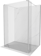 Mexen Kioto freistehende Duschwand 150 x 30 x 30 cm, transparent, Chrom - 800-150-030-222-01-00-030